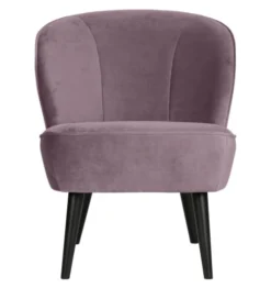 Woood Fauteuils Fauteuil Velours Lila