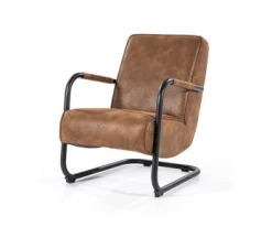 Meubles & Design Fauteuils Fauteuil Vintage Accoudoirs Métal En Simili Vert -Magasin De Chaises fauteuil vintage accoudoirs metal en simili taupe