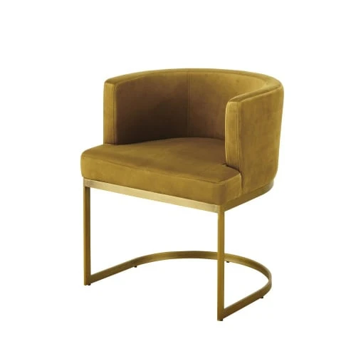 Maisons Du Monde Assises Fauteuil Vintage En Velours Jaune Moutarde 1 Maisons Du Monde Assises Fauteuil Vintage En Velours Jaune Moutarde
