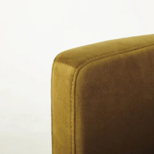 Maisons Du Monde Assises Fauteuil Vintage En Velours Jaune Moutarde 4 Maisons Du Monde Assises Fauteuil Vintage En Velours Jaune Moutarde – Image 4
