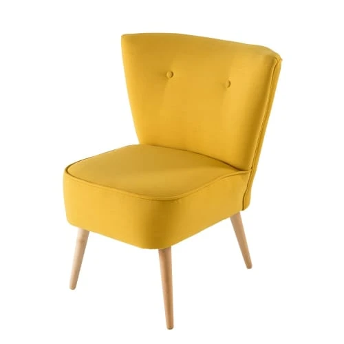 Fauteuil vintage jaune Maisons Du Monde Fauteuils Fauteuil Vintage Jaune -Magasin De Chaises fauteuil vintage jaune 1000 14 39 174740 1