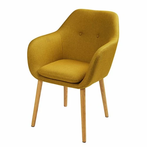 Fauteuil vintage jaune olive Maisons Du Monde Assises Fauteuil Vintage Jaune Olive -Magasin De Chaises fauteuil vintage jaune olive 1000 5 37 166333 4