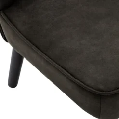 Moloo Fauteuils Fauteuil Vintage Marron Foncé Pieds Bois Noir -Magasin De Chaises fauteuil vintage marron fonce pieds bois noir 3