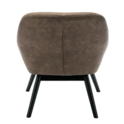 Moloo Fauteuils Fauteuil Vintage Marron Pieds Bois Noir -Magasin De Chaises fauteuil vintage marron pieds bois noir 2