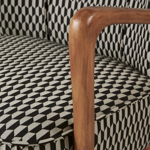 Fauteuil vintage motifs graphiques noirs et blancs Maisons Du Monde Fauteuils Fauteuil Vintage Motifs Graphiques Noirs Et Blancs -Magasin De Chaises fauteuil vintage motifs graphiques noirs et blancs 1000 2 14 198987 4