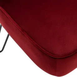 Moloo Fauteuils Fauteuil Vintage Velours Lie De Vin Pieds Métal Noir -Magasin De Chaises fauteuil vintage velours lie de vin pieds metal noir 3