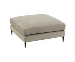 Meubles & Design Poufs Grand Pouf Carré En Tissu Gris