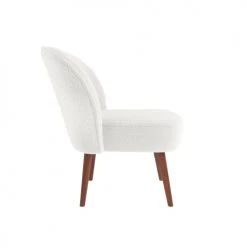 Potiron Paris Fauteuils Petit Fauteuil De Salon, Blanc Effet Laine Bouclée 2 Potiron Paris Fauteuils Petit Fauteuil De Salon, Blanc Effet Laine Bouclée -Magasin De Chaises petit fauteuil de salon blanc effet laine bouclee 2