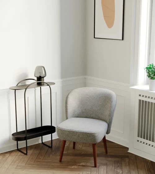 Petit fauteuil de salon en tissu gris Potiron Paris Fauteuils Petit Fauteuil De Salon En Tissu Gris -Magasin De Chaises petit fauteuil de salon en tissu gris 2