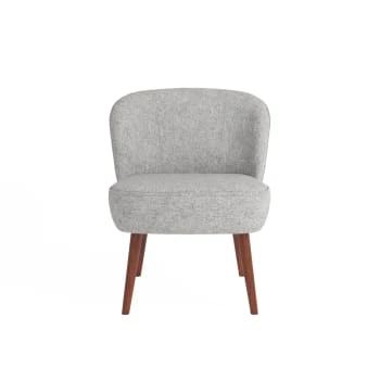 Petit fauteuil de salon, blanc effet laine bouclée Potiron Paris Fauteuils Petit Fauteuil De Salon, Blanc Effet Laine Bouclée -Magasin De Chaises petit fauteuil de salon en tissu gris