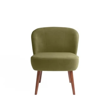 Petit fauteuil de salon, blanc effet laine bouclée Potiron Paris Fauteuils Petit Fauteuil De Salon, Blanc Effet Laine Bouclée -Magasin De Chaises petit fauteuil de salon en velours vert kaki