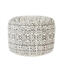 Drawer Poufs Pouf à Motifs D60cm Marron / Blanc