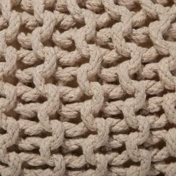 Beliani Poufs Pouf Beige 40 X 25 Cm -Magasin De Chaises pouf beige 40 x 25 cm 4