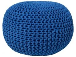 Beliani Poufs Pouf Bleu 50 X 35 Cm