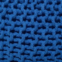 Beliani Poufs Pouf Bleu 50 X 35 Cm -Magasin De Chaises pouf bleu 50 x 35 cm 4