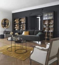 Maisons Du Monde Poufs Pouf Capitonné En Velours Noir -Magasin De Chaises pouf capitonne en velours noir 1000 10 4 176878 6