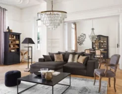 Maisons Du Monde Poufs Pouf Capitonné En Velours Noir -Magasin De Chaises pouf capitonne en velours noir 1000 10 4 176878 7