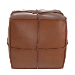 Rendez Vous Déco Poufs Pouf Carré En Cuir Camel