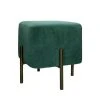 Pomax Poufs Pouf Carré En Velours Vert