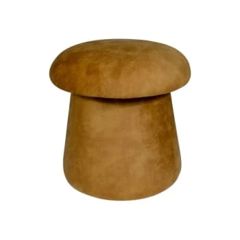 Pouf champignon en velours safran Pirouette Paris Poufs Pouf Champignon En Velours Safran -Magasin De Chaises pouf champignon en velours safran 3