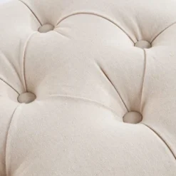 Maisons Du Monde Assises Pouf Coffre Capitonné à Roulettes En Lin écru -Magasin De Chaises pouf coffre capitonne a roulettes en lin ecru 1000 8 2 176876 6