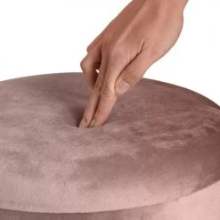 Tectake Poufs Pouf Coffre De Rangement Aspect Velours SARINA Effet Rose -Magasin De Chaises pouf coffre de rangement aspect velours sarina effet rose 4