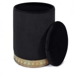 The Home Deco Factory Poufs Pouf Coffre Mirage Noir 2 The Home Deco Factory Poufs Pouf Coffre Mirage Noir -Magasin De Chaises pouf coffre mirage noir 2