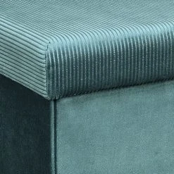 The Home Deco Factory Poufs Pouf Coffre Pliable En Velours Design L. 38 X H. 38 Cm Bleu -Magasin De Chaises pouf coffre pliable en velours design l 38 x h 38 cm bleu 5