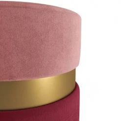 Potiron Paris Poufs Pouf Contemporain, Bicolore Rouge 2 Potiron Paris Poufs Pouf Contemporain, Bicolore Rouge -Magasin De Chaises pouf contemporain bicolore rouge 3