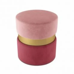 Potiron Paris Poufs Pouf Contemporain, Bicolore Rouge 4 Potiron Paris Poufs Pouf Contemporain, Bicolore Rouge -Magasin De Chaises pouf contemporain bicolore rouge 4