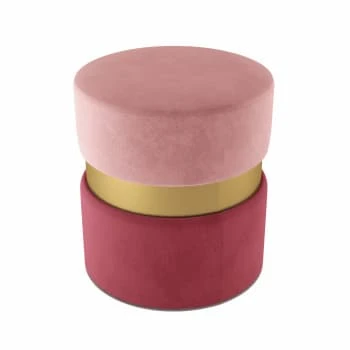 Pouf contemporain, bicolore rouge Potiron Paris Poufs Pouf Contemporain, Bicolore Rouge -Magasin De Chaises pouf contemporain bicolore rouge 4