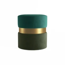 Potiron Paris Poufs Pouf Contemporain, Bicolore Vert Et Métal Or 2 Potiron Paris Poufs Pouf Contemporain, Bicolore Vert Et Métal Or -Magasin De Chaises pouf contemporain bicolore vert et metal or 2