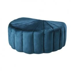 Maisons Du Monde Poufs Pouf Coquillage En Velours Bleu Et Pin -Magasin De Chaises pouf coquillage en velours bleu et pin 1000 9 27 190800 2