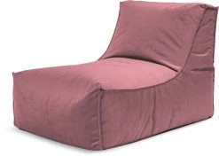 Sitting Point Poufs Pouf D'intérieur Avec Dossier Aspect Velours Vieux Rose 65x100x65cm