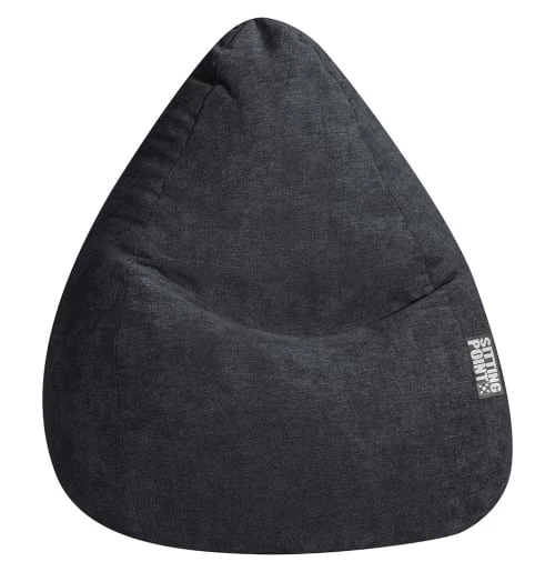 Pouf design d'intérieur en velours noir Sitting Point Poufs Pouf Design D'intérieur En Velours Noir -Magasin De Chaises pouf design d interieur en velours noir