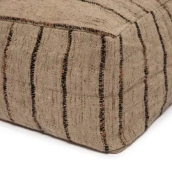 Bazar Bizar Poufs Pouf En Coton Beige Et Noir -Magasin De Chaises pouf en coton beige et noir 4