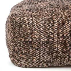 Bazar Bizar Poufs Pouf En Coton Noir Et Cuivre -Magasin De Chaises pouf en coton noir et cuivre 3