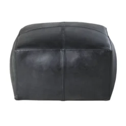 Maisons Du Monde Poufs Pouf En Cuir De Buffle Noir