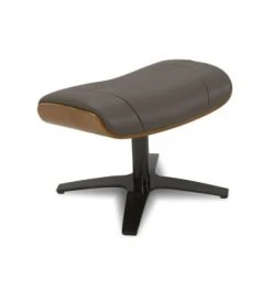 My New Design Repose-pieds Pouf En Cuir Et Chêne Naturel - Cuir Noir -Magasin De Chaises pouf en cuir et chene naturel cuir anthracite