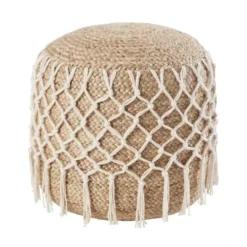 Maisons Du Monde Poufs Pouf En Jute Tressé Et Corde En Coton écru