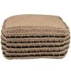 Maisons Du Monde Poufs Pouf En Jute Tressée à La Main Et Coton Noir Et Beige