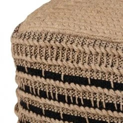 Maisons Du Monde Poufs Pouf En Jute Tressée à La Main Et Coton Noir Et Beige 2 Maisons Du Monde Poufs Pouf En Jute Tressée à La Main Et Coton Noir Et Beige -Magasin De Chaises pouf en jute tressee a la main et coton noir et beige 1000 15 28 227373 3