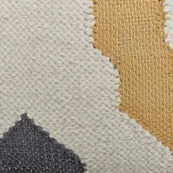 Beliani Poufs Pouf En Laine Beige Et Jaune 56 X 56 Cm -Magasin De Chaises pouf en laine beige et jaune 56 x 56 cm 4