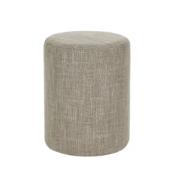 Pomax Poufs Pouf En Tissu D35cm Gris Clair