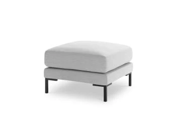 Pouf en tissu structuré beige clair Micadoni Home Poufs Pouf En Tissu Structuré Beige Clair -Magasin De Chaises pouf en tissu structure argent