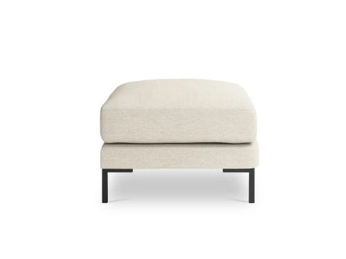 Pouf en tissu structuré beige clair Micadoni Home Poufs Pouf En Tissu Structuré Beige Clair -Magasin De Chaises pouf en tissu structure beige clair 2