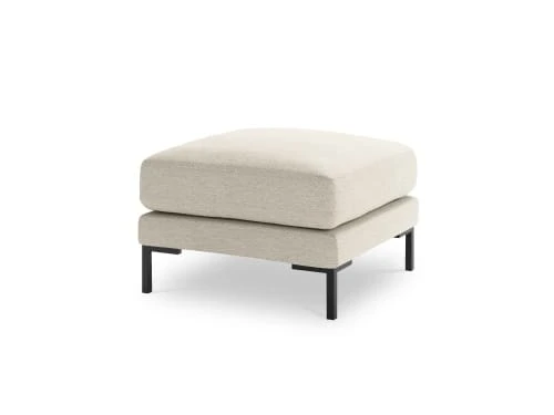 Pouf en tissu structuré beige clair Micadoni Home Poufs Pouf En Tissu Structuré Beige Clair -Magasin De Chaises pouf en tissu structure beige clair