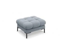 Micadoni Home Poufs Pouf En Tissu Structuré Gris Foncé -Magasin De Chaises pouf en tissu structure bleu clair 1