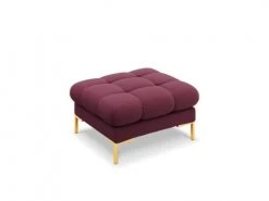 Micadoni Home Poufs Pouf En Tissu Structuré Rouge Foncé