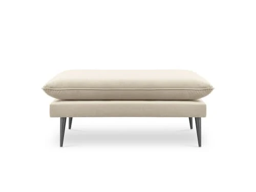 Pouf en velours beige Micadoni Home Poufs Pouf En Velours Beige -Magasin De Chaises pouf en velours beige 7